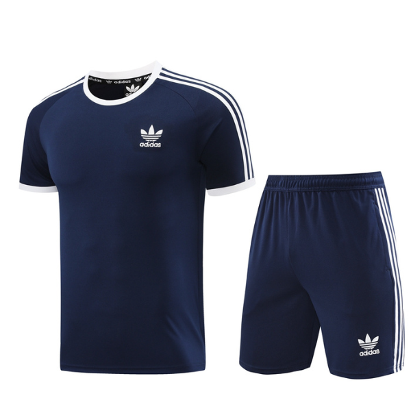 Conjunto Adidas Camiseta + Short Azul Escuro - VENI Futebol