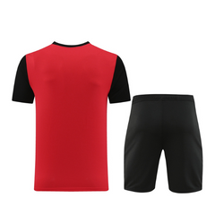 Conjunto Nike Camiseta + Short Preta e Vermelha - VENI Futebol