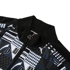 Puma Trainingsanzug Jacke + Hose in Schwarz, Weiß und Grau - VENI Futebol
