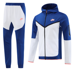 Trainingsanzug Nike Tech Fleece Jacke + Hose Blau und Weiß - VENI Fußball