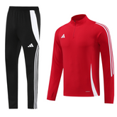 Conjunto de Frio Adidas Blusão + Calça Vermelho e Preto - VENI Futebol