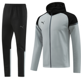 Puma Grey and Black Cold Set Jacket and Pants