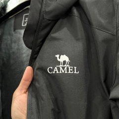 Camel Black Windbreaker Jacket