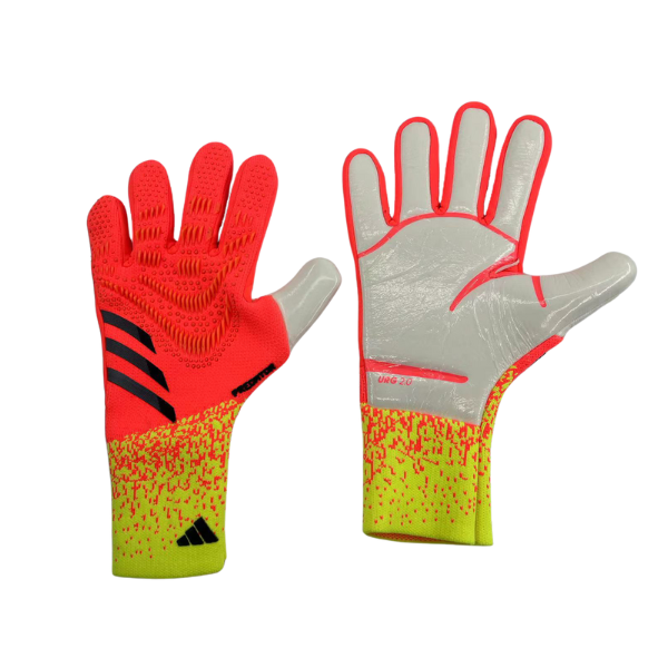 Luva de Goleiro Adidas Predator 30 Pro Laranja e Amarela - VENI Futebol