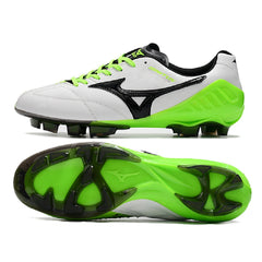 Mizuno Wave Ignitus 4 White and Green Firm Ground FG Football Boot