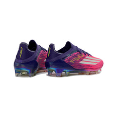 Adidas F50 Primeknit Elite Pink, White and Blue Firm Ground FG Football Boot