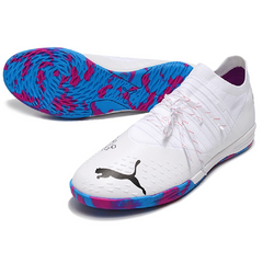 Puma Future Z 1.3 White Blue and Pink Indoor IC Football Boot