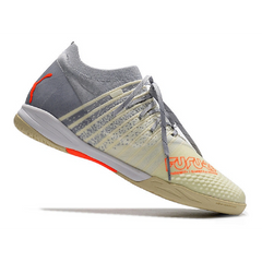 Puma Future Z 1.3 White and Gray Indoor IC Football Boot
