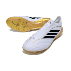 Adidas Copa Pure 4 Laceless Elite White and Yellow Firm Ground FG Football Boot