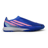 Adidas F50 Hyperfast Laceless Elite Blue, White and Pink Turf TF Football Boot
