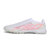 Adidas F50 Hyperfast Laceless Elite White Turf TF Football Boot