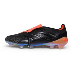 Adidas Predator 26 Tongue Elite Black and Orange Firm Ground FG Football Boot