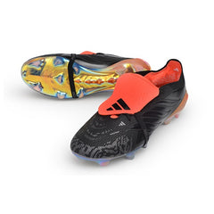 Adidas Predator 26 Tongue Elite Black and Orange Firm Ground FG Football Boot
