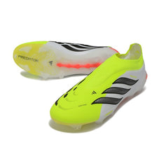 Adidas Predator 26 Elite Laceless Light Green and White Firm Ground FG Football Boot