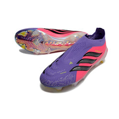 Adidas Predator 26 Elite Laceless Purple and Pink Firm Ground FG Football Boot