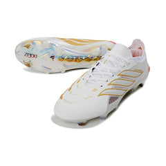 Adidas Predator 26 Elite Zidane White and Golden Firm Ground FG Football Boot