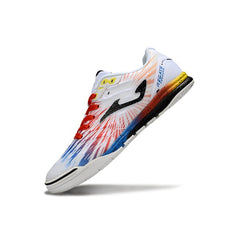 Joma Regate Rebound White and Red Yellow Indoor IC Football Boot