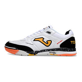 Joma Top Flex Rebound White Black and Orange Indoor IC Football Boot