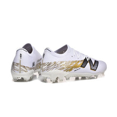 New Balance Furon Team V8 White and Golden Firm Ground FG Football Boot