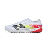 New Balance Furon V8 Elite White, Yellow and Red Turf TF Football Boot