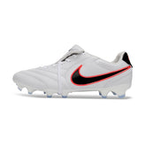 Nike Tiempo Ligera Pro White, Black and Orange Firm Ground FG Football Boot
