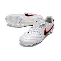 Nike Tiempo Ligera Pro White, Black and Orange Firm Ground FG Football Boot