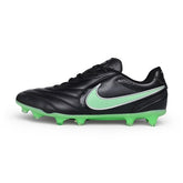 Nike Tiempo Ligera Pro Black and Green Firm Ground FG Football Boot