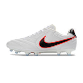 Nike Tiempo Ligera Pro White, Black and Red Firm Ground FG Football Boot
