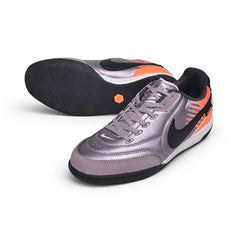 Nike Tiempo Streetgato Gray and Orange Indoor IC Football Boot