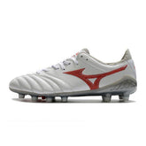 Chuteiras Mizuno Morelia Neo III FG brancas e vermelhas - VN Esportes