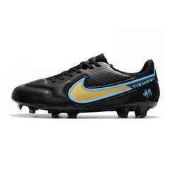 Crampons Nike Tiempo 9 Legend FG noirs et jaunes - VN Esportes