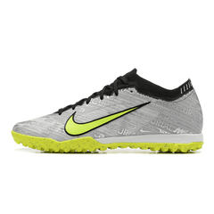 Nike Zoom Mercurial Vapor 15 Elite TF Kunstrasenschuhe Grau und Grün - VN Esportes