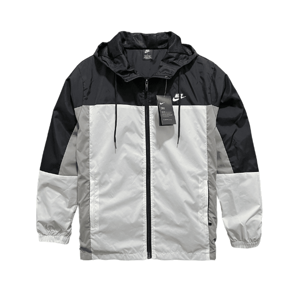 Coupe-vent Nike blanc, gris et noir - VN Esportes