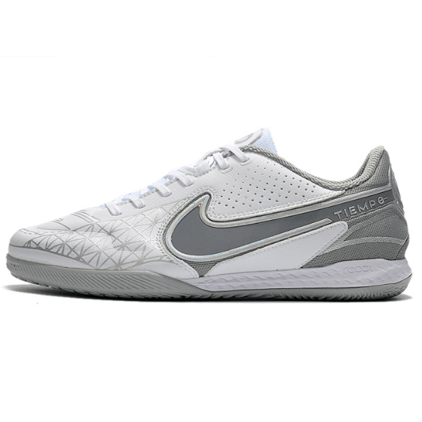 Chuteira Nike Tiempo 9 Legend IC Branca e Cinza - VN Esportes