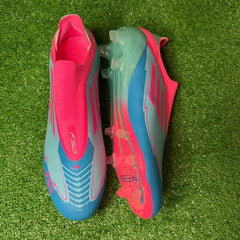 Adidas F50 Elite Laceless Blue and Pink Firm Ground FG Football Boot Size 41 Eur