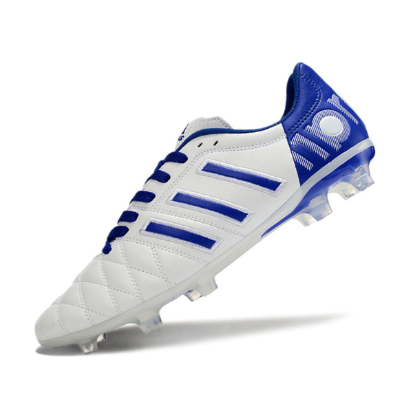 Chuteira Campo Adidas Adipure 11Pro Branca e Azul - VENI Futebol