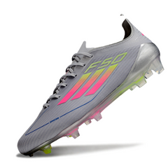 Adidas F50 Elite Gray Pink and Yellow Firm Ground FG Football Boot