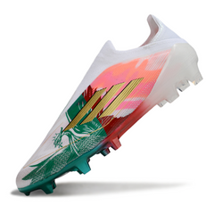 Adidas F50 Elite Laceless White Red and Green Firm Ground FG Football Boot