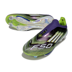 Adidas F50+ Elite Laceless Purple and Green Firm Ground FG Football Boot