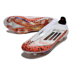 Adidas F50+ Elite Laceless White and Orange Firm Ground FG Football Boot