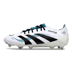 Adidas Predator 25 Elite White and Blue Firm Ground FG Football Boot