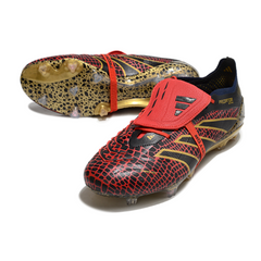 Adidas Predator 25 Elite Tongue Black Red and Yellow Firm Ground FG Football Boot