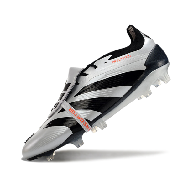 Chuteira Campo Adidas Predator 30 Elite Com Lingua FG Prata e Preta - VENI Futebol