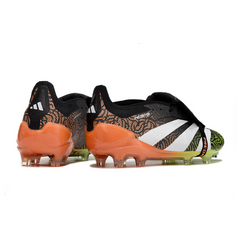 Chuteira Campo Adidas Predator 30 Elite Com Lingua FG Preta, Verde e Laranja - VENI Futebol