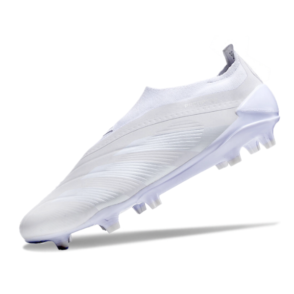 Adidas Predator 30 Elite Fußballschuhe ohne Schnürung FG, weißes Base Pack – VENI Futebol