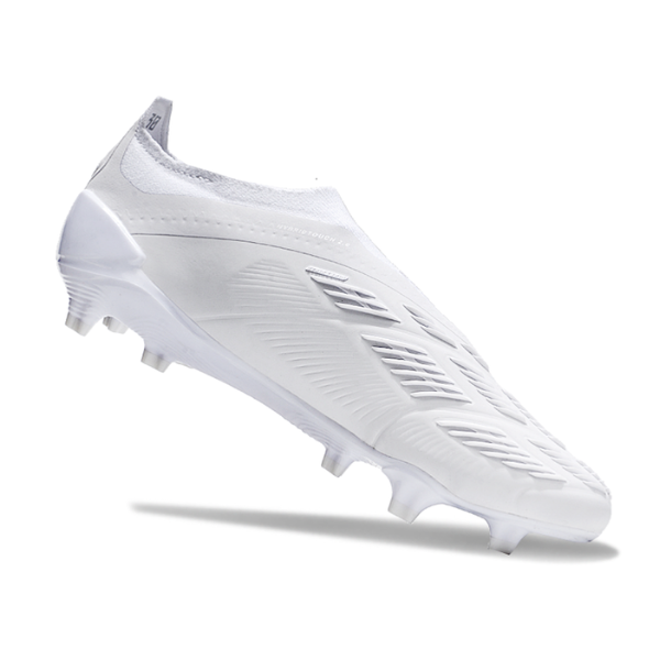 Adidas Predator 30 Elite Nockenfußballschuhe ohne Schnürsenkel FG, weiße Basis, Pack - VENI Futebol