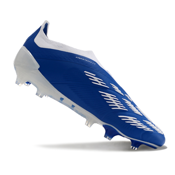 Adidas Predator 30 Elite FG Fußballschuhe für Naturrasen ohne Schnürsenkel, blau und weiß - VENI Futebol