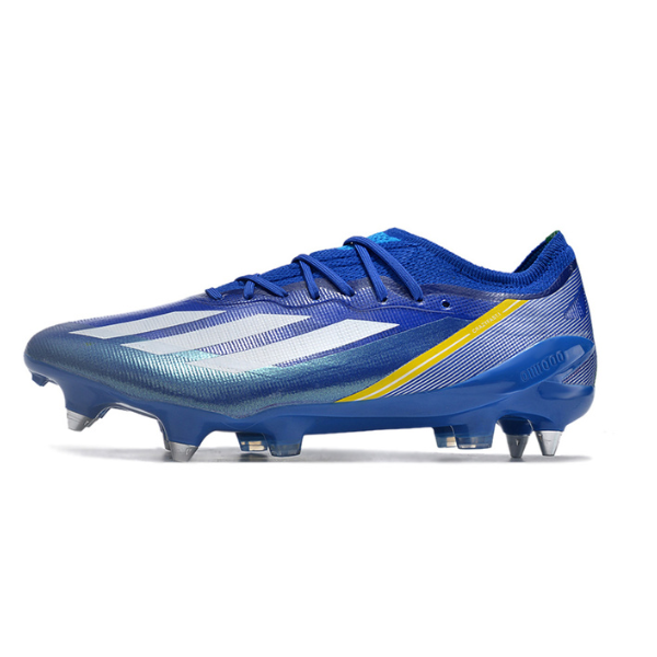 Chuteira de futebol de campo Adidas X Crazyfast.1 SG com ponta de alumínio Brasil Pack - VENI Futebol