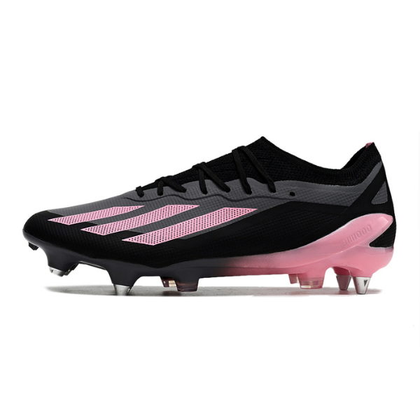Chuteira Campo Adidas X Crazyfast.1 SG Ponta de Aluminio Preta e Rosa - VENI Futebol