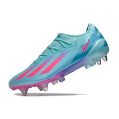 Crampons de foot pour terrain Adidas X Crazyfast.1 SG, pointes en aluminium, Welcome to Miami Pack - VENI Futebol